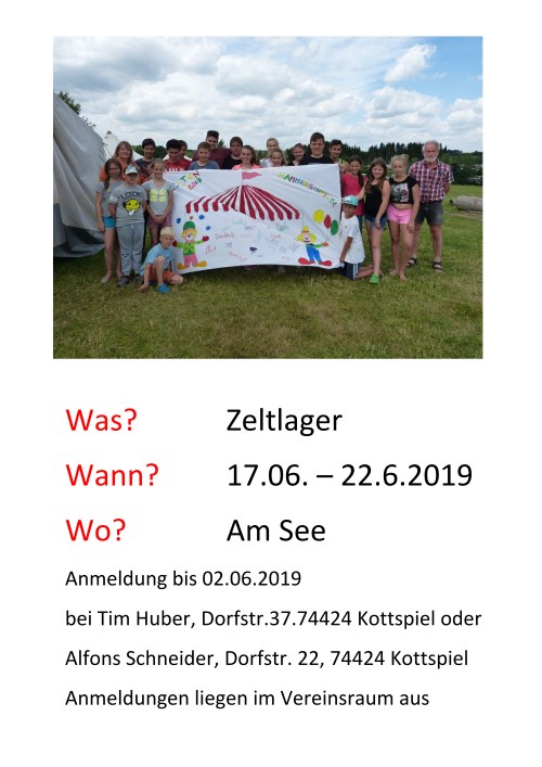 2019 06 17 Aushang Kleines Zelten 500x707
